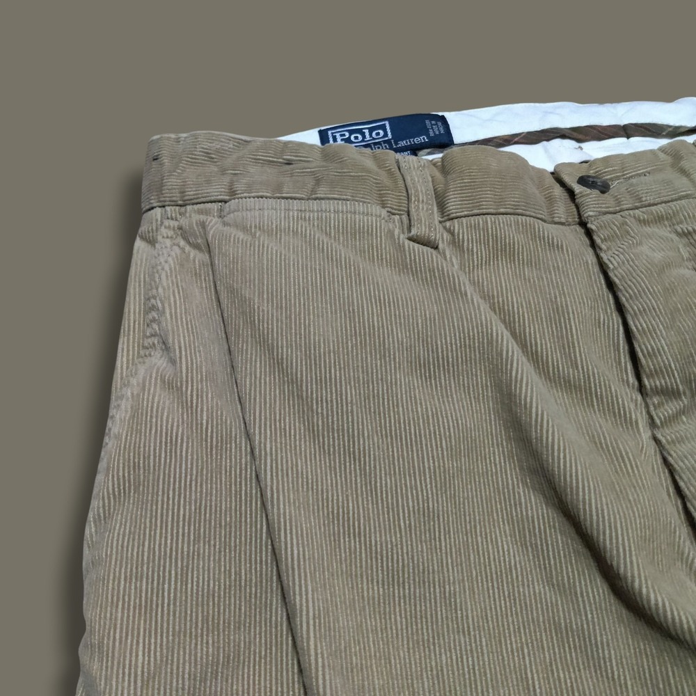 Vintage Polo Ralph Lauren Mens *Fits 34 x 30 Corduroy Prospect Pants Baggy Khaki